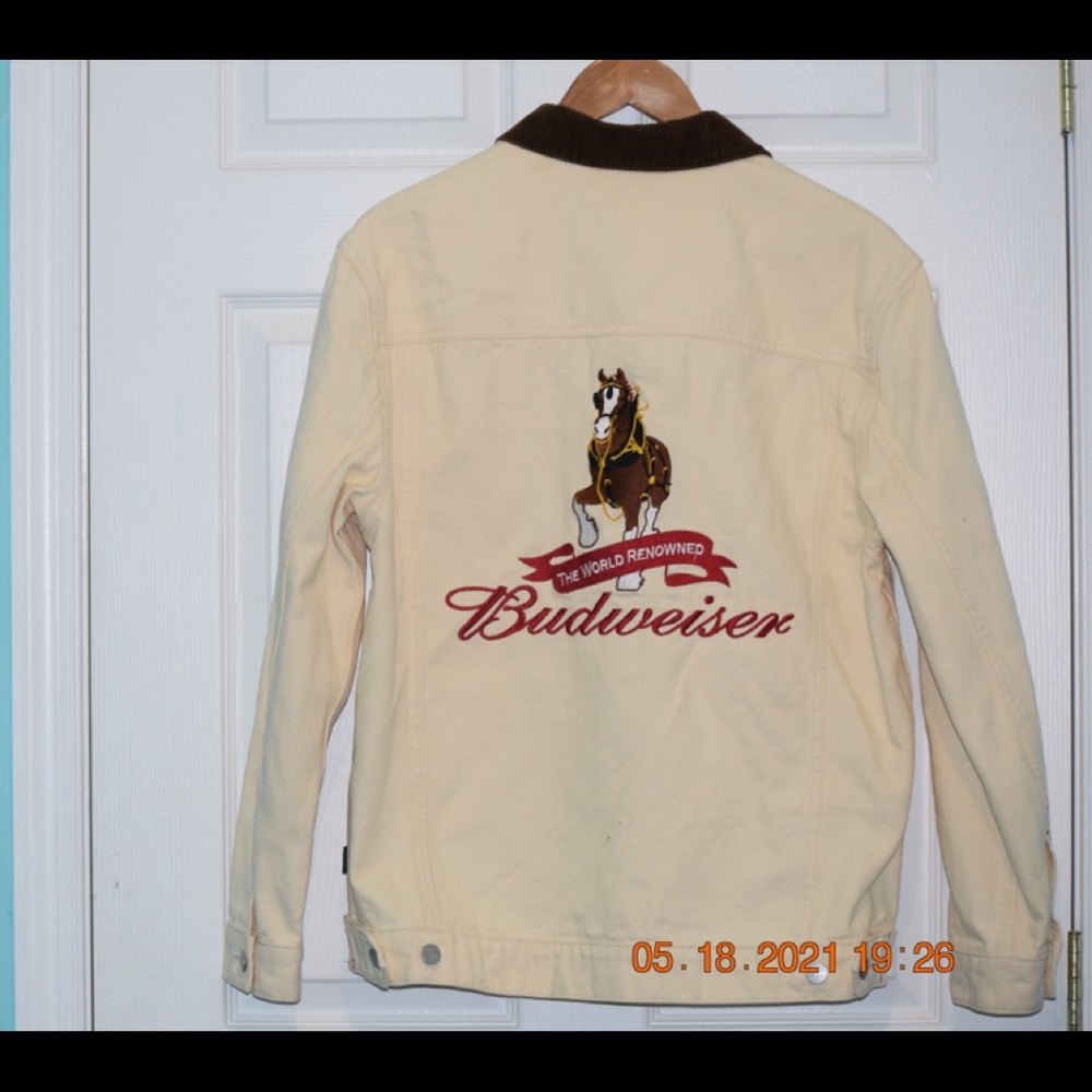 COPY - Vintage Budweiser Jacket; White; Size: M